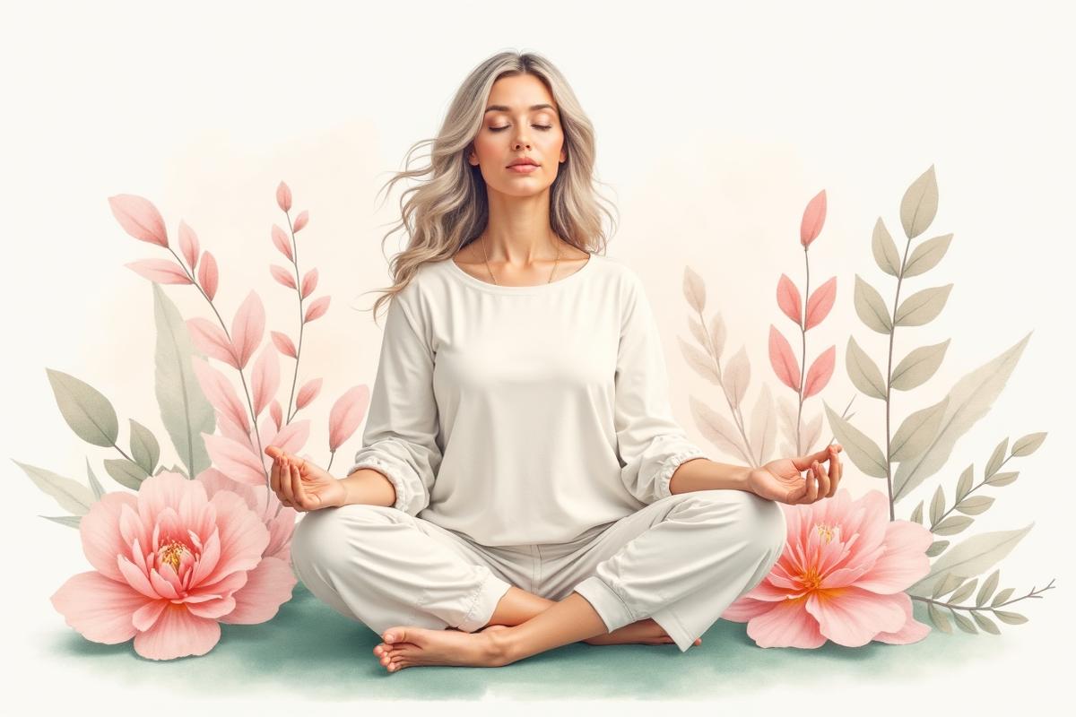 Femme sereine en méditation